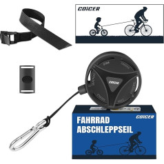 Velosipēdu vilkšanas virve bērniem, COICER 2 m velosipēdu vilkšanas virve, vecāku bērnu vilkšanas virve velosipēdu bērnu velosipēds bērniem MTB velosipēds