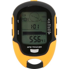 GPS Tracker Bicycle, GPS Navigation Tracker, IPX4 GPS Height Gauge, Portable Digital Navigation Height Gauge, Handheld USB Rechargeable Digital Barometer for Hiking Backpack