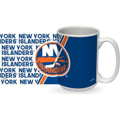 Rico Industries NHL NHL Hockey New York Islanders keramikas krūze, 425 ml, balta