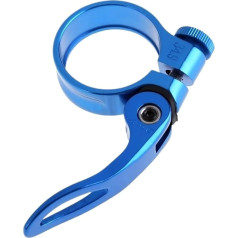 Sakausējuma sēdekļa skava, velosipēda sēdekļa skava 2 gab Alumīnija sakausējuma ātri 31,8 mm velosipēdu velosipēdu sēdekļa spailes ātrās atbrīvošanas stils (krāsa: zila)