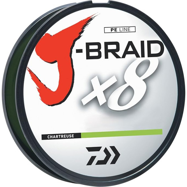 Daiwa J-Braid 300M 8 diegu austs apaļš pīts auklas pavediens