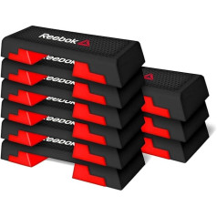 Reebok Step specifikācija melns/arkans Step Board Fitness Step Aerobic Step Benches komplekts 3 6 9 26, melns / sarkans