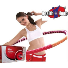 [NEU] S Passion Health Hoop (2,2 kg) Fitnesa Hula Hoop riņķis, 64 masāžas riņķi