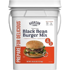 Augason Farms Melno pupiņu burgeris bez lipekļa 12,7L