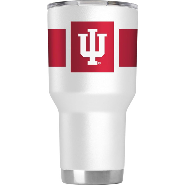 Gametime Sidekicks Indiana Tumbler 30 Oz oficiāli licencēts 18/8 nerūsējošā tērauda dubultsienu vakuumizolācijas UV LED apdrukāts logotips bez sviedru svīšanas saglabā karstu/aukstu - 360 grādi