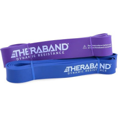 Theraband High Resistance Bands 2 elastīgo super joslu komplekts, lai uzlabotu elastību, rehabilitētu traumu un visa ķermeņa treniņu, izturīgas stiepšanās lentes celšanai