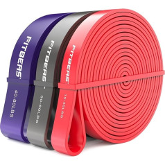 FitBeast Resistance Band Set, 5 Different Levels, Pull-Up Band with Door Buckle and Grip Pads, Ideal for Pilates, Training, Physiotherapy, Stretching, Yoga, Home Gymnastics for Men and Women