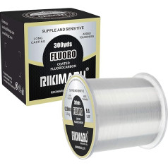 RIKIMARU fluoroslīnija 100% fluoroglekļa pārklājumu (caurspīdīga, 30 lb/0,47 mm/300 jūdžu)