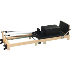 XJLCXLP Maple Pilates Reformer, salokāms Pilates trenažieris mājas apmācībai, Pilates Reformer mašīna mājai un sporta zālei, maksimālais svars 300 kg, Maple