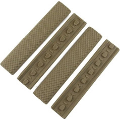 NO LOGO XBF-Grips, Airsoft Handguard-Protection-Resistant Rail Cover 1913 for Keymod Rail, 4 Pieces, Set Pack of 4 Sand