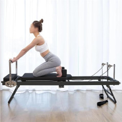 Llchaensc Salokāms Pilates Reformer mašīna mājas sakausējuma atsperes tērauda struktūra 260 lbs svara ietilpība spēka treniņiem spēka treniņiem spēka treniņiem