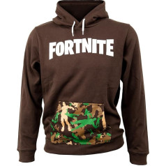 Fortnite Hoodie Kids Logo Brown 164 cm, brūna, brūna