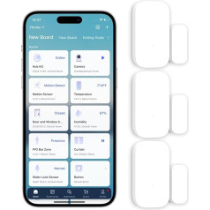Aqara durvju un logu sensors, 3 vienību komplekts, nepieciešams Aqara centrmezgls, Zigbee savienojums, bezvadu detektors signalizācijas sistēmai un viedajam mājai, saderīgs ar Apple HomeKit, Alexa, IFTTT