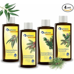 Spitzner Sauna Infusion Pilna elpa: (4X190ML) Eikalipts Egles adata Kalnu priede un saunasmīns