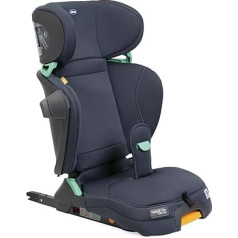 Chicco Fold&Go I-izmēra bērnu sēdeklītis 15-36 kg ar ISOFIX savienotājiem, 2/3 grupa, bērniem no 3-12 gadiem, salokāms un salokāms, sānu aizsardzība, regulējams augstums un platums, Indijas tinte