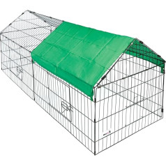 MaxxPet Rabbit Hutch - Rabbit Cage Rabbit Run - Металлический корпус с защитой от солнца - 180 x 75 см