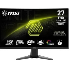 MSI MAG 27C6F 27 collu FHD izliekts spēļu monitors - 1500R 1920 x 1080 Rapid VA panelis, 180 Hz / 1 ms (GtG), adaptīvā sinhronizācija - DP 1.2a, HDMI™ CEC