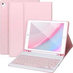 iPad 9.7 tastatūras futrālis iPad 6. paaudzes 2018, iPad 5. paaudzes 2017, Bluetooth tastatūra iPad Air 2/1, Pro 9.7 collu, futrālis ar tastatūru iPad 6. paaudzes, iPad 6. paaudzes tastatūras futrālis ar Pencil turētāju,