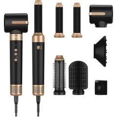 UKLISS Фен-щетка Airstyler 7 в 1, 1400 Вт ионный фен с 3 температурами, щетки для укладки, круглая щетка для фена, щетка для выпрямления волос, щетка для 