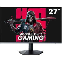 KOORUI 27 collu spēļu monitors, PC ekrāns, 240 Hz, FHD, 1 ms, adaptīvā sinhronizācija (1920 x 1080p, DCI-P3 90%, SRGB 100%, HDMI, DisplayPort, VESA 75x75)