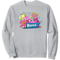 Толстовка Fortnite CTL Victory Royale Colour Pop Retro Logo Sweatshirt, серый