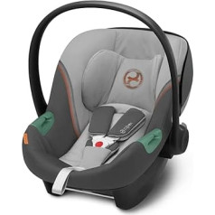 CYBEX Gold Aton S2 i-Size Baby Car Seat from Birth to Approx. 24 Months Maximum 13 kg Includes Newborn Insert SensorSafe Compatible Lava Grey