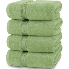 Utopia Towels, Set of 4 Cotton Bath Towels, 600 g/m², 69 x 137 cm