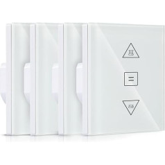 HEUXGIR 86 x 86 mm WiFi žalūziju slēdža slēdzis, Smart Life lietotnes slēdža slēdzis, saderīgs ar Alexa un Google Home, neitrāls vadītājs, nepieciešami 4 gab.