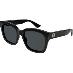 GUCCI Sieviešu saulesbrilles GG1338S, melnā-melnā-dūmu krāsa, 54, melna/pelēka