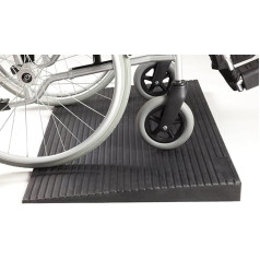 The Ramp People Rubber Threshold Ramp 4 mm - 70 mm (60 mm) - Door Threshold Ramp for Wheelchair and Scooter (100 x 60 x 6 cm LBH)