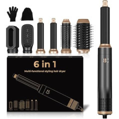 Hairstyler matu ieveidotājs Karstā gaisa birste 6 in 1 Black