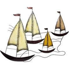 SK Fleet of Boats Metal Wall Art