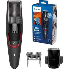 Philips BEARDTRIMMER Series 7000 BT7500/13 Bārdas trimmeris, melns, 0,5 mm, 1 cm, pogas, rotējošs, melns, nerūsējošais tērauds, AC/Baterry