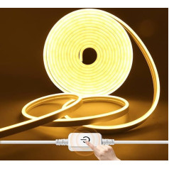 HEGEHE Dimmable Neon LED Strip, 12 V 2835 LED juosta, vandeniui atspari difuzinė silikoninė neoninė lanksti LED šviesos juosta, skirta naudoti patalpose lauke, namų virtuvėje, 