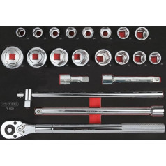 KS Tools 711.1034 Moduļu ligzdu komplekts 21 gab. piederumu komplekts 3/4