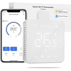 Meross Ūdens vadāmās grīdas apsildes termostats Viedais gāzes katls WiFi termostats WiFi apkures termostats Telpu termostats Apkures un dzesēšanas termostats Vieds sienas termostats balss / tālvadības pults vadībai