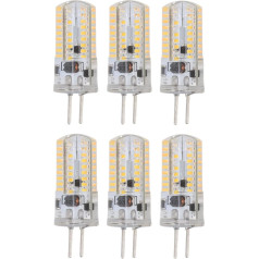 TOPINCN 6 iepakojuma GY6.35 LED spuldzes, silti balta 2700 līdz 3000K balta 6000 līdz 6500K 500LM 72 LED spuldzes Ainavu apgaismojums 5W AC 12V (silti balta)