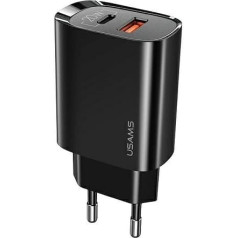 1xusb-c+1xusb t35 20w pd3.0 qc3.0 ātrais lādētājs