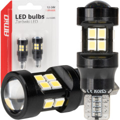 Led spuldzes canbus t15 w16w 15smd 2835 baltas 12v 24v -04245