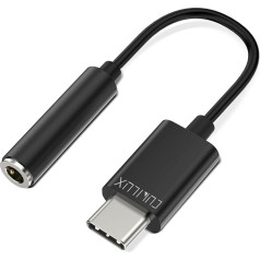 Cubilux USB C austiņu savienojuma adapteris [192 kHz 24 bitu DAC] no C tipa uz 3,5 mm Jack audio adapteri Samsung S24/S23/S22/S21 Tab S9/S8/S7, iPhone 15+/15 Pro Max, iPad Pro, Pixel 8/7/6 Pro