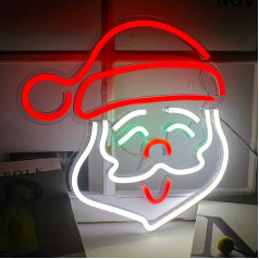 Ineonlife Santa Claus neona gaisma LED neona sienas gaisma Akrila LED neona zīme sienai USB unikāla nakts gaisma dekorācijām Bāra puses zīme