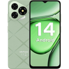 Ulefone Note 19 viedtālrunis bez līguma, 6GB + 32GB / 512GB TF viedtālrunis lēts, 6,56 collu HD+ displejs Android 14 mobilais tālrunis, 5000 mAh akumulators, 8MP kamera, bez SIM kartes, 4G mobilais tālrunis, dubultā telefona funkcija