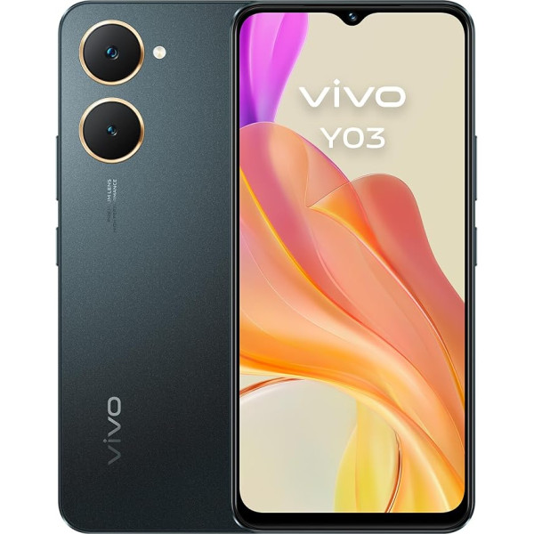 vivo Y03 viedtālrunis 4GB RAM + 128GB ROM Super spilgts ekrāns 6,56