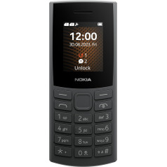 Nokia 105 4G Edition 2023 (Dual SIM, 1,8 collu displejs, 1450 mAh akumulators, 48 MB RAM / 128 MB ROM, paplašināma atmiņa, 3,5 mm austiņu ligzda, FM radio) Kokogles krāsā