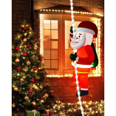 Bzavor Santa Fairy Lights, 3 m Christmas Lighting Outdoor with Timer, IP65 Waterproof Christmas Decoration Outdoor, 2 Modes Christmas Decoration Indoor, Christmas Tree Window for Indoor, Outdoor,