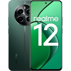 realme viedtālrunis 12 4G 8+128 GB, SUPERVOOC ar 67 W, Snapdragon 685 procesors, 120 Hz AMOLED displejs, Sony LYT-600 OIS portretu kamera, 5000 mAh izturīgs akumulators, Pioneer Green (bez adaptera)