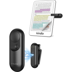 Stouchi RF tālvadības pults Kindle Paperwhite Colorsoft Oasis Scribe Kobo eReader 2-in-1 Magnētiskais klikšķis Lapas apgriezējs Kindle iPad planšetdatoram ar rokas siksniņu - melns