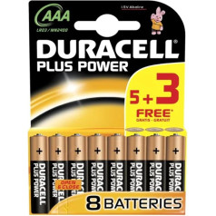 DURACELL sārmu baterijas ´PLUS POWER´, Micro AAA, 8 gab, 20