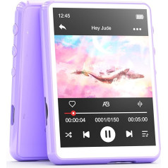 MECHEN Bluetooth 5.3 MP3 atskaņotājs ar skārienjūtīgo ekrānu, 64 GB MP3 atskaņotājs ar skaļruni, HiFi skaņu, FM radio, mūziku, video, e-grāmatu, diktofonu, iekļauts aizsargvāciņš