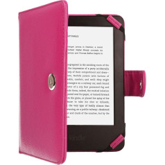 TECHGEAR Rozā slotiņa, saderīga ar Kindle Paperwhite 5 / Paperwhite Signature/Paperwhite Kids Kinder, (11. Generation, 2021), ar 6,8 zoll Bildschirm, Folio Hülle PU Leder [Buch Stil]